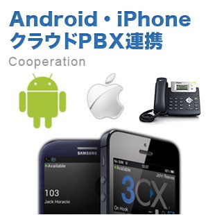 Android、iPhone の スマホ内線に対応のイメージ